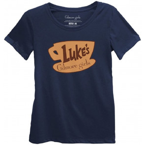 Luke's Diner Gilmore Girls Juniors Navy T-Shirt