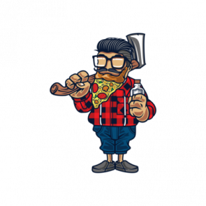 Lumberjack Pizza Beard Tshirt