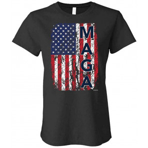MAGA Flag - Ladies Cotton T-Shirt