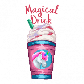 Magical Unicorn Drink Retro Tshirt