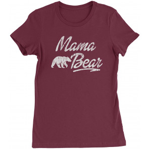 Mama Bear Vintage Distressed Womens T-Shirt