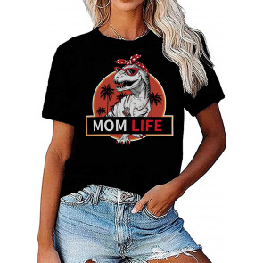 Mama Dinosaur Mamasaurus Tshirt Fashion Mama Lifes Funnys For Mom T-Shirt