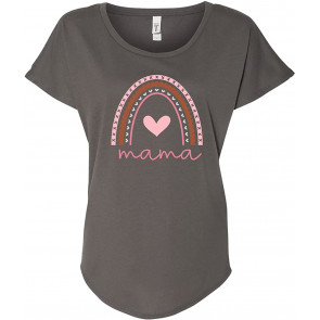 Mama Heart Boho Rainbow Mother Mommy Mom  T-Shirt