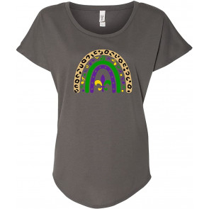 Mardi Gras Fleur De Lis Boho Rainbow  T-Shirt