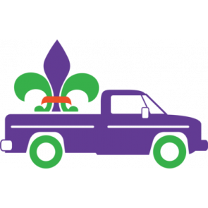 Mardi Gras Truck With Fleur De Lis T-Shirt