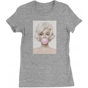 Marilyn Monroe Pink Bubble Gum Womens T-Shirt