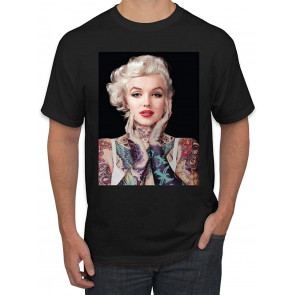 Marilyn Monroe Tattoos Black Pop Culture T-Shirt