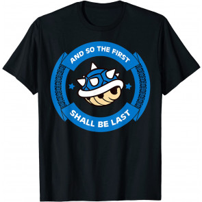 Mario Kart Blue Shell Circle Text T-Shirt