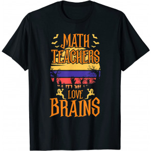 Math Teachers Love Brain Halloween Teacher Costume T-Shirt