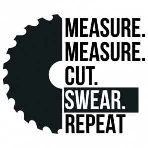 Measure Measure Cut Swear Repeat Carpenter Handyman Tshirt
