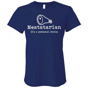 MEATATARIAN - Barbecue BBQ Grill Summer Food - Ladies Cotton T-Shirt