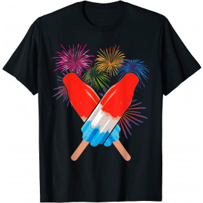 Memorial Day 4th Of July Holiday Patriotic Rocket Pop T-Shirt