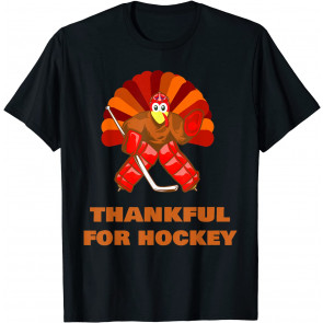 Men And Women Turkey Gift - Thankful For Hockey Thanksgiving T-Shirt