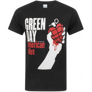 Mens Adults American Idiot Black Band T-Shirt