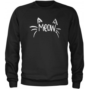 Meow Cute Face With Cat Whiskers T-Shirt