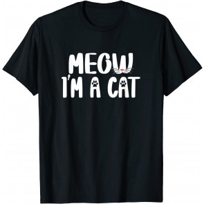 Meow I'm A Cat Halloween Party Cat Lover Halloween Show T-Shirt