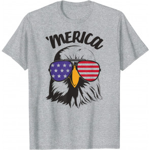Merica Patriotic American Bald Eagle T-Shirt