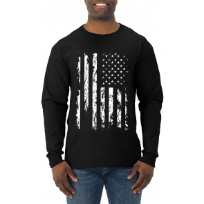 Merica White USA America Flag Distressed Americana/American T-Shirt