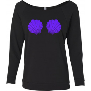 Mermaid Seashell Bikini Raw-Edge T-Shirt