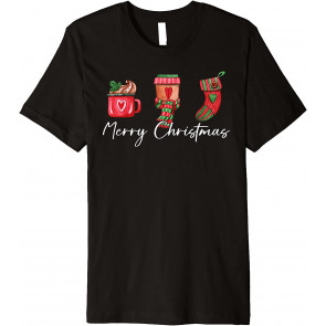 Merry Christmas Drink Hot Chocolate Stocking Stuffer Pajamas T-Shirt