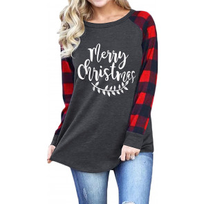 Merry Christmas Leaf Baseball T-Shirt