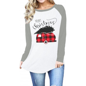 Merry Christmas Truck Tree Graphic Cute  T-Shirt