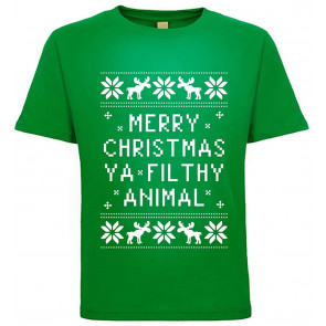 Merry Christmas Ya' Filthy Ugly Christmas  Toddler Crew T-Shirt