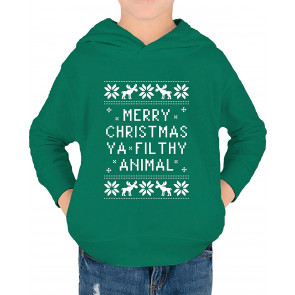 Merry Christmas Ya' Filthy Ugly Christmas  Ugly Christmas  Toddler  Fleece T-Shirt