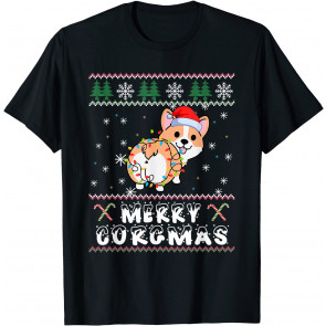 Merry Corgmas Corgi Santa Christmas T-Shirt