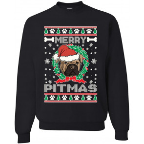 Merry Pitmas Ugly Christmas  T-Shirt