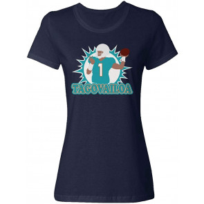 Miami Team Tua Time Logo Ladies Crewneck T-Shirt