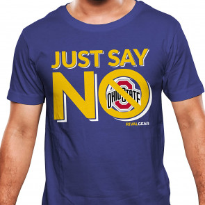 Michigan Football Just Say No Funny Blue T-Shirt
