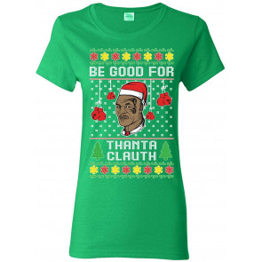Mike Tyson Be Good For Thanta Clauth Ugly Christmas  T-Shirt