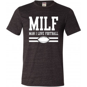 Milf Man I Love Football Triblend T-Shirt