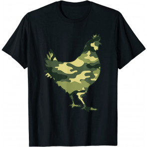 Military Chicken Camo Men Print US Hen Fowl Veteran Gift T-Shirt