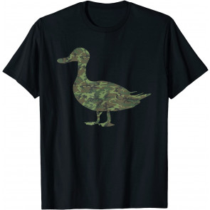 Military Duck Camo Print US Mallard Dipper Veteran Men Gift T-Shirt
