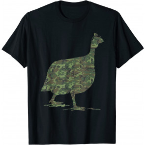 Military Guinea Fowl Camo Print US Bird Veteran Men Gift T-Shirt
