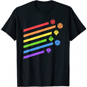 Minimalist Polyhedral Dice Set Colors D20 Collector T-Shirt