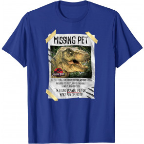 Missing Pet T-Rex Poster Taped T-Shirt