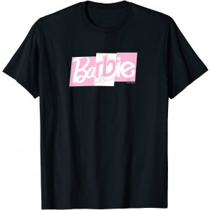 Mixed Font Pink And White Logo T-Shirt