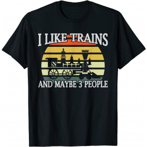Model Railroad Grandpa Train Steam Locomotive Railwayman T-Shirt