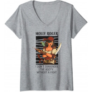Molly Roger A Play On Jolly Roger - Female Pirate T-Shirt