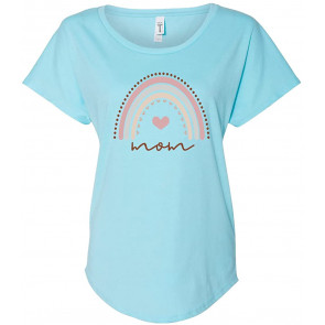 Mom Heart Boho Rainbow Mother Mommy Mama  T-Shirt