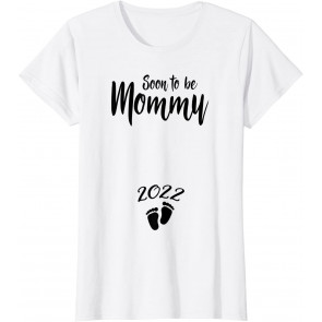 Mom Soon To Be Mommy 2022 Mother Pregnant Kids Mother's Day T-Shirt