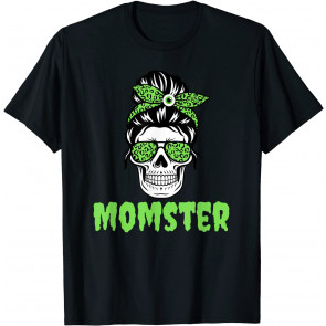 Momster Halloween Mom Skull Monster Mama Lazy Costume 2021 T-Shirt