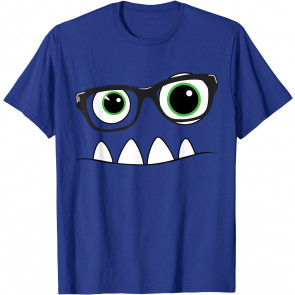 Monster Face Nerd Halloween Costume T-Shirt