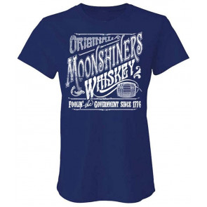 Moonshine Whiskey - Foolin The Government Alcohol - Ladies Cotton T-Shirt