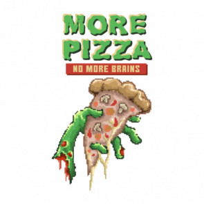 More Pizza No More Brains Retro Tshirt