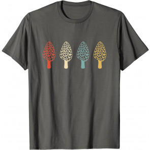 Morel Mushrooms Vintage Retro Hunters Gift T-Shirt