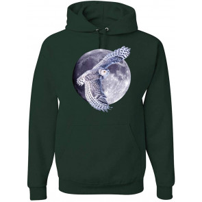 Mosaic Full Moon Owl Winter Snow Fashion Graphic T-Shirt